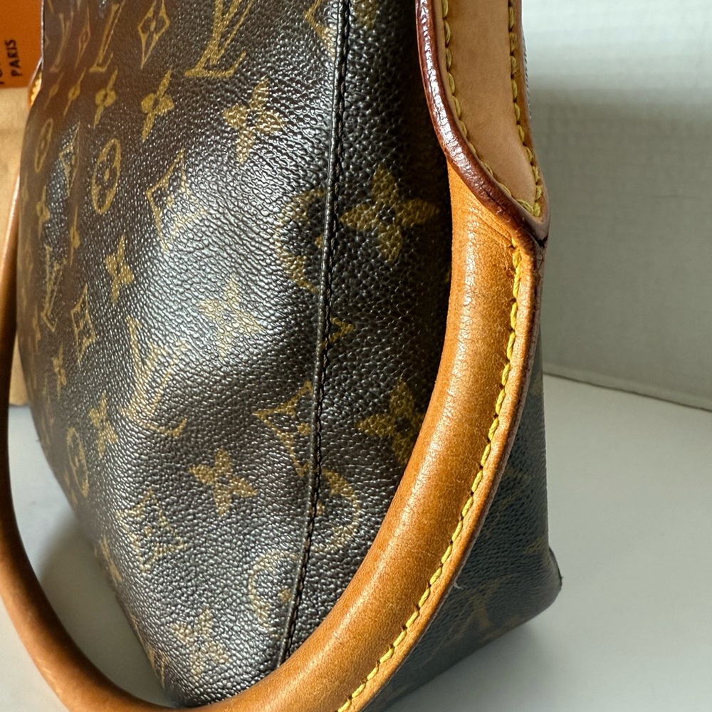Louis Vuitton Medium Looping Brown and Tan Monogram Shoulder Bag. - Picture 8 of 14